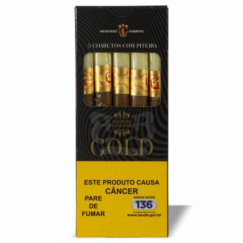 Cigarrilha Alonso Menendez Gold Original c/ Piteira 