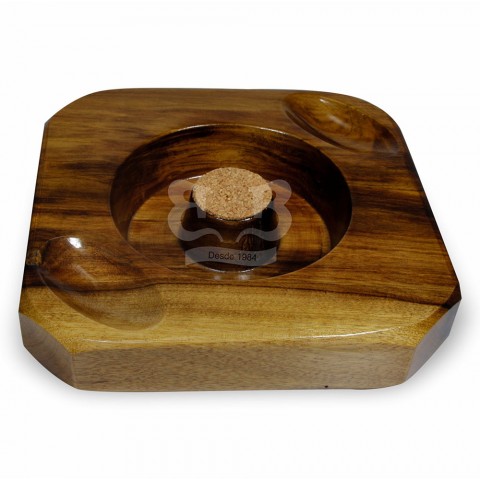 Cinzeiro Bertoldi Quadrado Madeira Maciça para Cachimbo