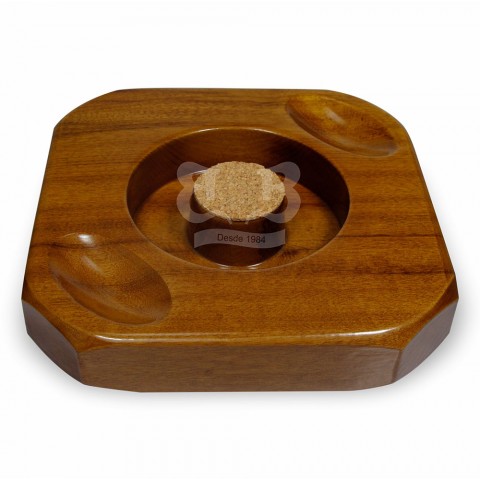 Cinzeiro Bertoldi Quadrado Madeira Maciça para Cachimbo