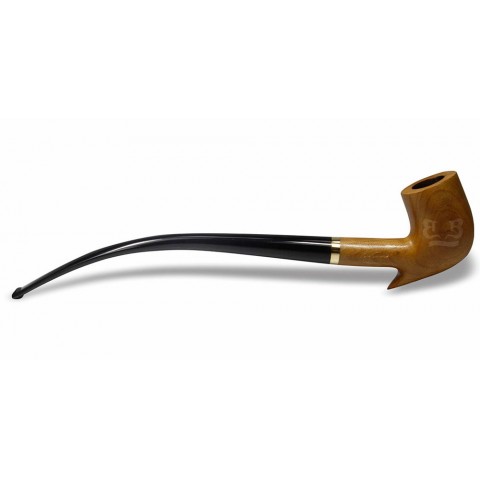 Cachimbo Churchwarden Encerado com Bico - Anel Dourado Piteira Resina