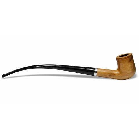 Cachimbo Churchwarden Encerado - Anel Prateado Piteira Resina