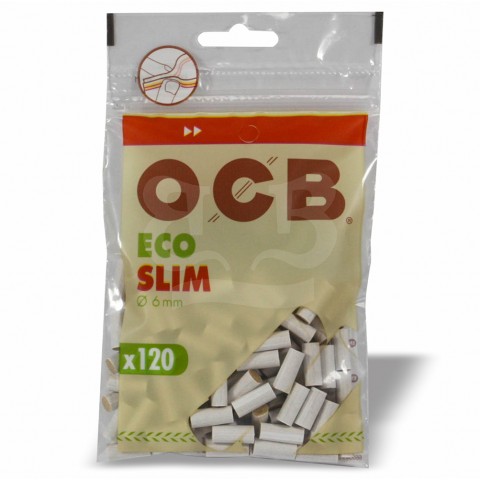 Filtro para Cigarro OCB Orgânico Eco Slim 6mm - Bag com 120