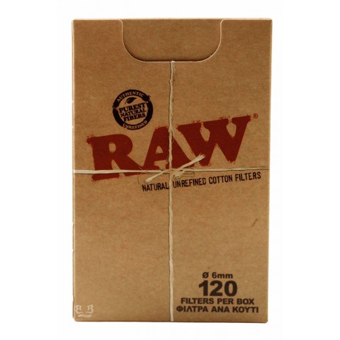 Filtro para Cigarro Raw 6mm - Caixa com 120 und