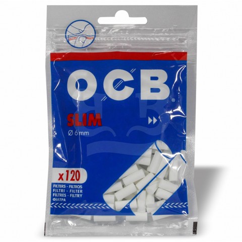 Filtro para Cigarro OCB Slim 6mm - Bag com 120